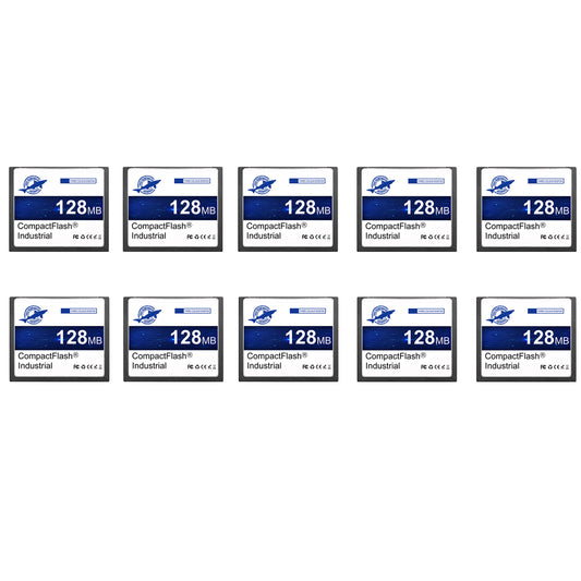 Dogfish Compact Flash Memory Card 128MB 10PACK Industrial CF Type I Card FAT16 for Industrial Equipment and Vintage Digital Cameras(副本)