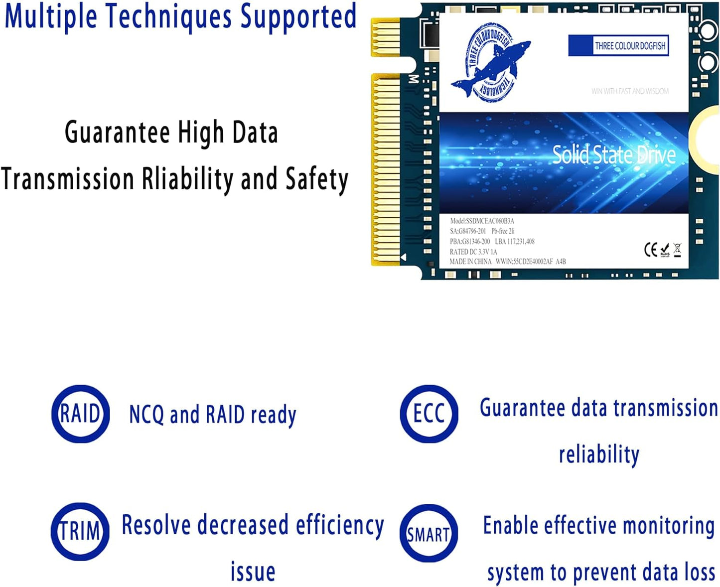 DOGFISH M.2 2230 SSD PCIe3.0 Great for Steam Deck and Microsoft Surface