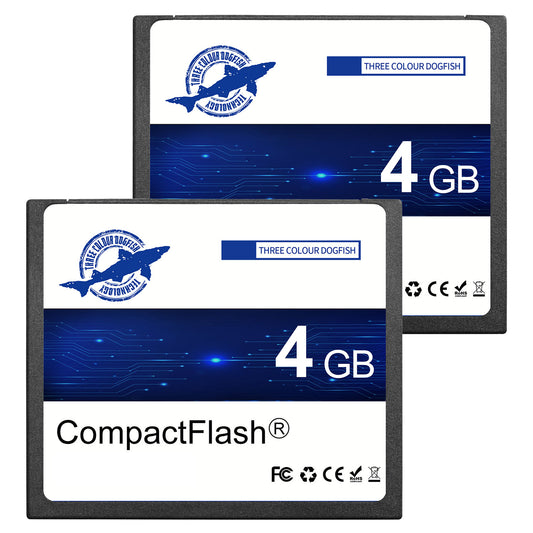 Dogfish Compact Flash Karte 4GB 2PACK 133X CF Speicherkarte für Professionelle Fotografie und alte DSLR Kameras