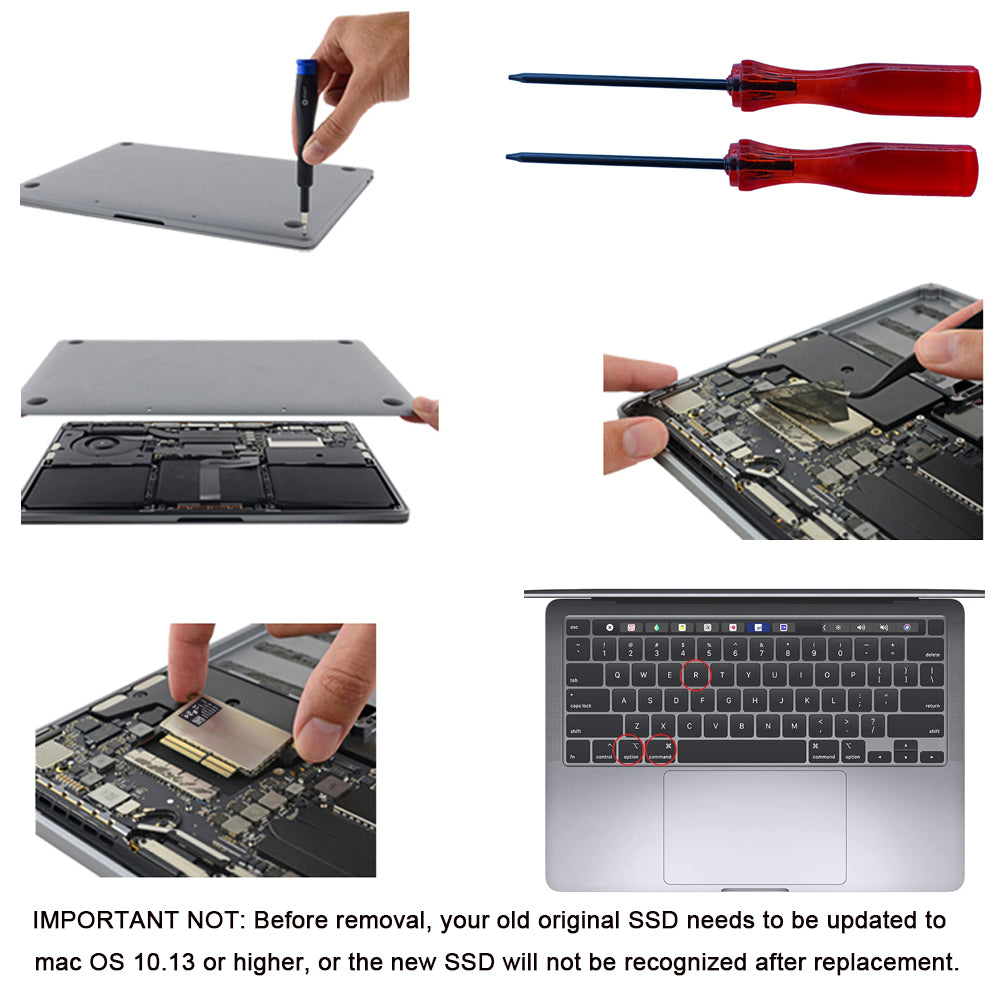 DOGFISH SSD PCIe Gen3x4 M.2 NVMe Compatible with 2016-2017 13-inch MacBook Pro Non-Touch Bar