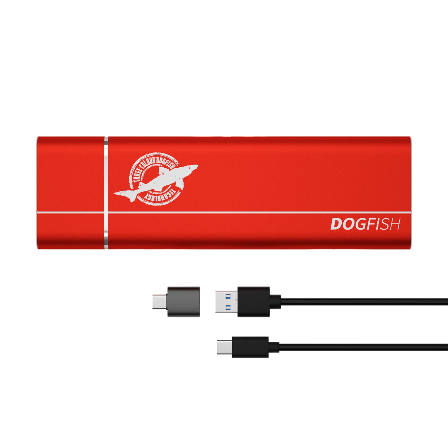 THREE COLOUR DOGFISH Portable External SSD Ngff M.2 SATA Red USB 3.1 Type C Ultra-Light