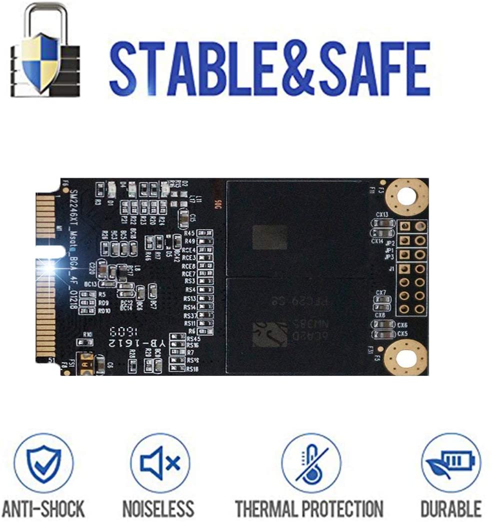 THREE COLOUR DOGFISH Msata  16GB-2TB Internal Solid State Drive Mini Sata SSD Disk