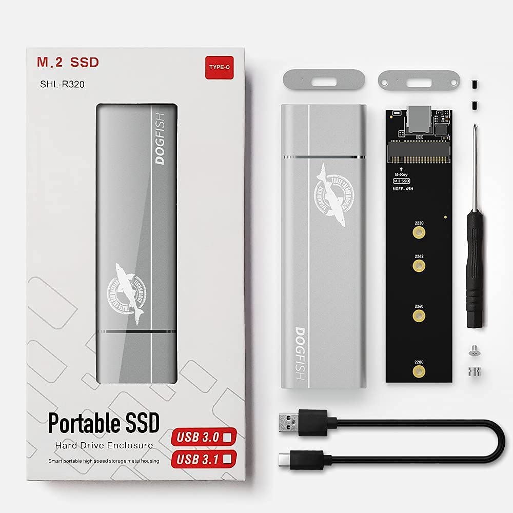thumbnail image 2 of Ubervia Portable SSD External Solid State Drive Mobile Solid Slim Storage Drive With USB 3.1 Type C For PC, Laptop And Mac Silver 4TB 2 of 14