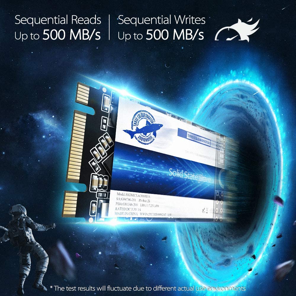 THREE COLOUR DOGFISH M.2 2242 Ngff Sata Solid State Drive 64GB-4TB
