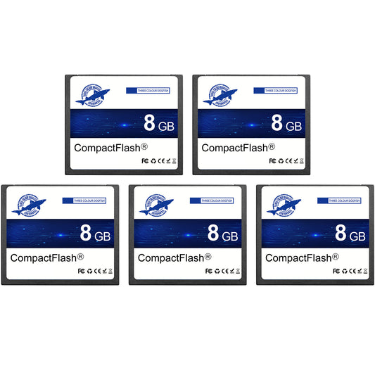 Dogfish CompactFlash Card 8GB 5Pack 133x CF Memory Card for Professional Photography and Older DSLR Cameras