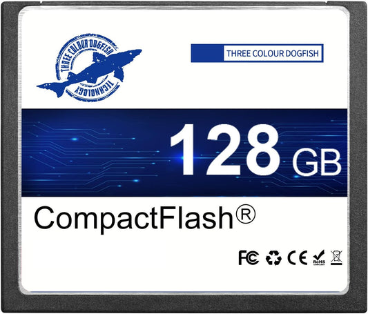 Dogfish Compact Flash Memory Card 128GB 800X CF Cards FAT32 for Vintage Digital Camera