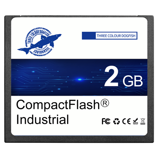 Dogfish Compact Flash Memory Card 2GB Industrial CF Type I Card FAT16 for Industrial Equipment and Vintage Digital Cameras