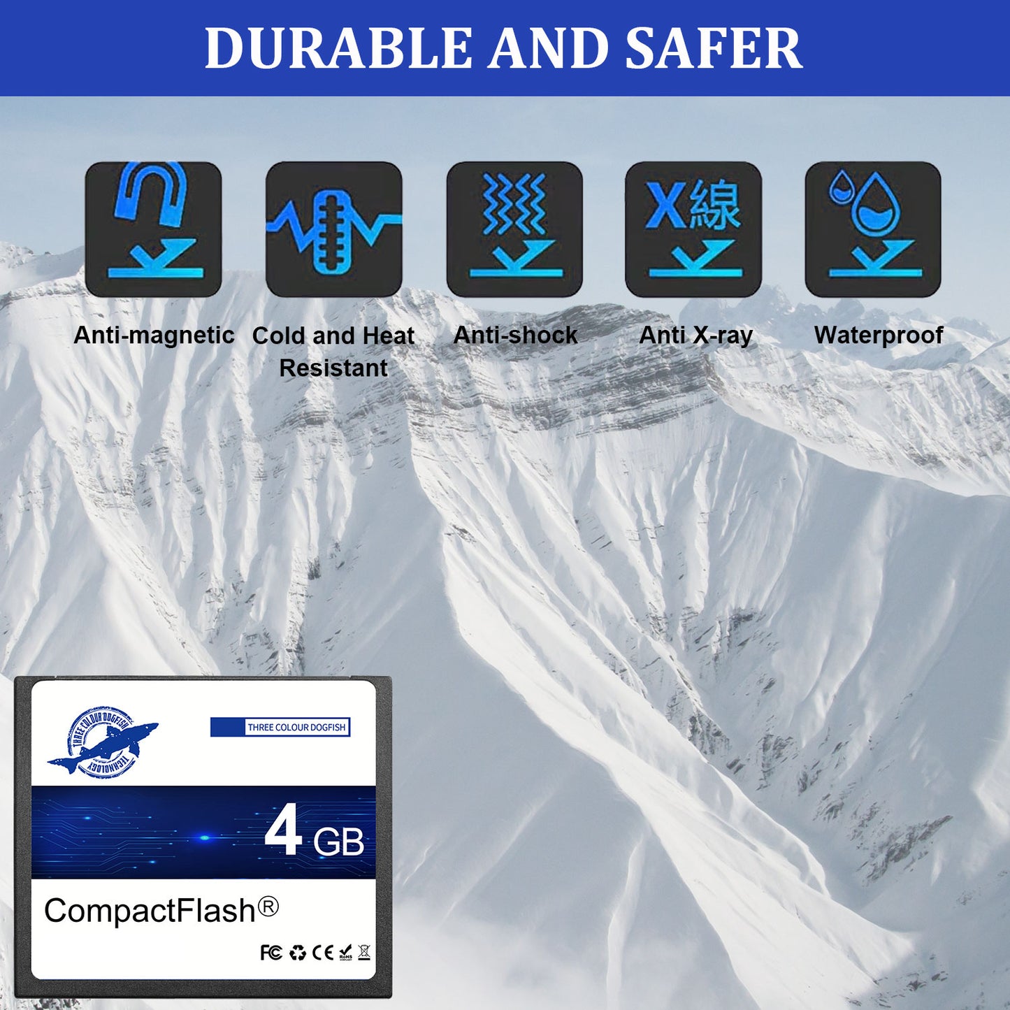 Dogfish Compact Flash Karte 4GB 10PACK 133X CF Speicherkarte für Professionelle Fotografie und alte DSLR Kameras