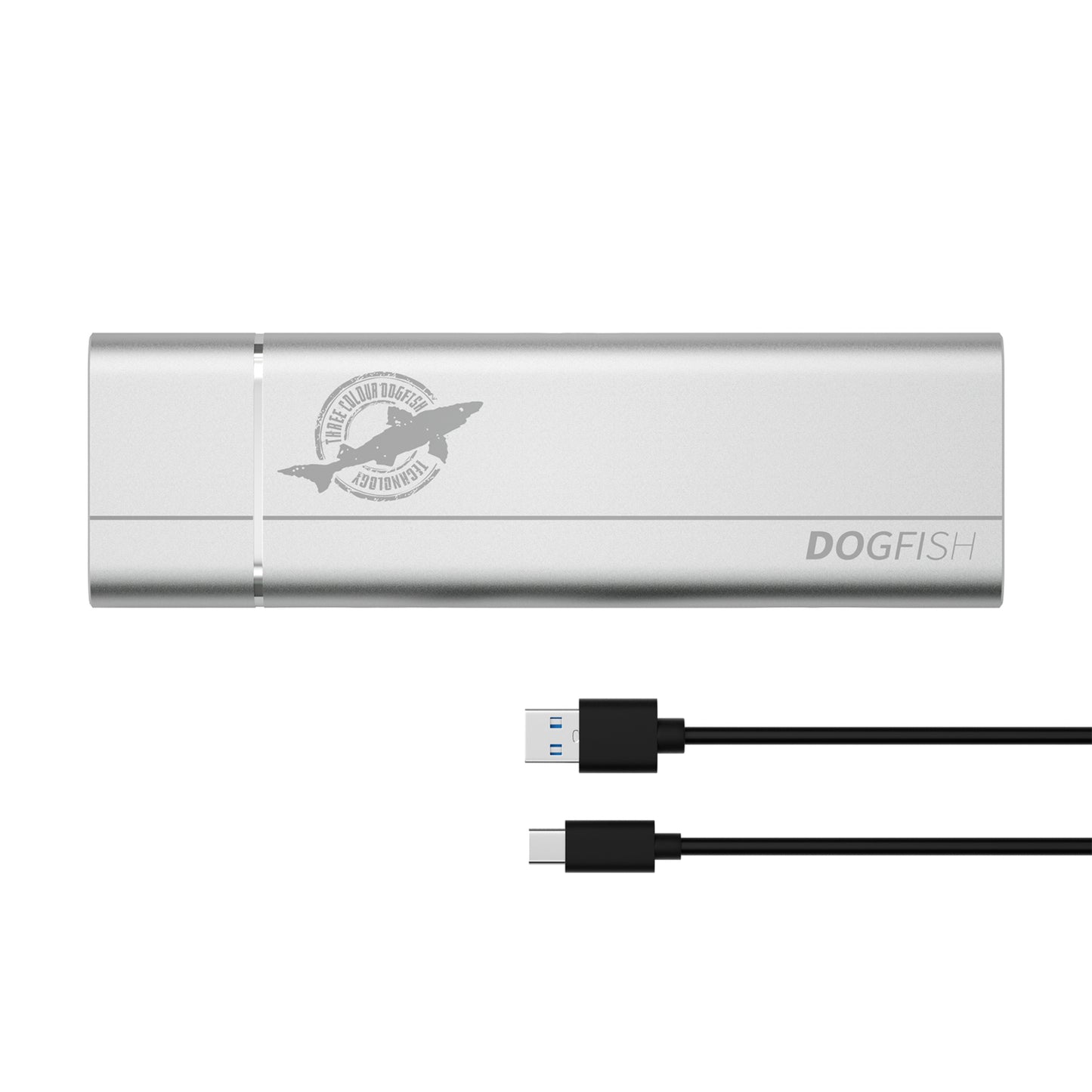 DOGFISH Portable External SSD Enclosure Aluminum USB 3.1 Type C Ultra-Light
