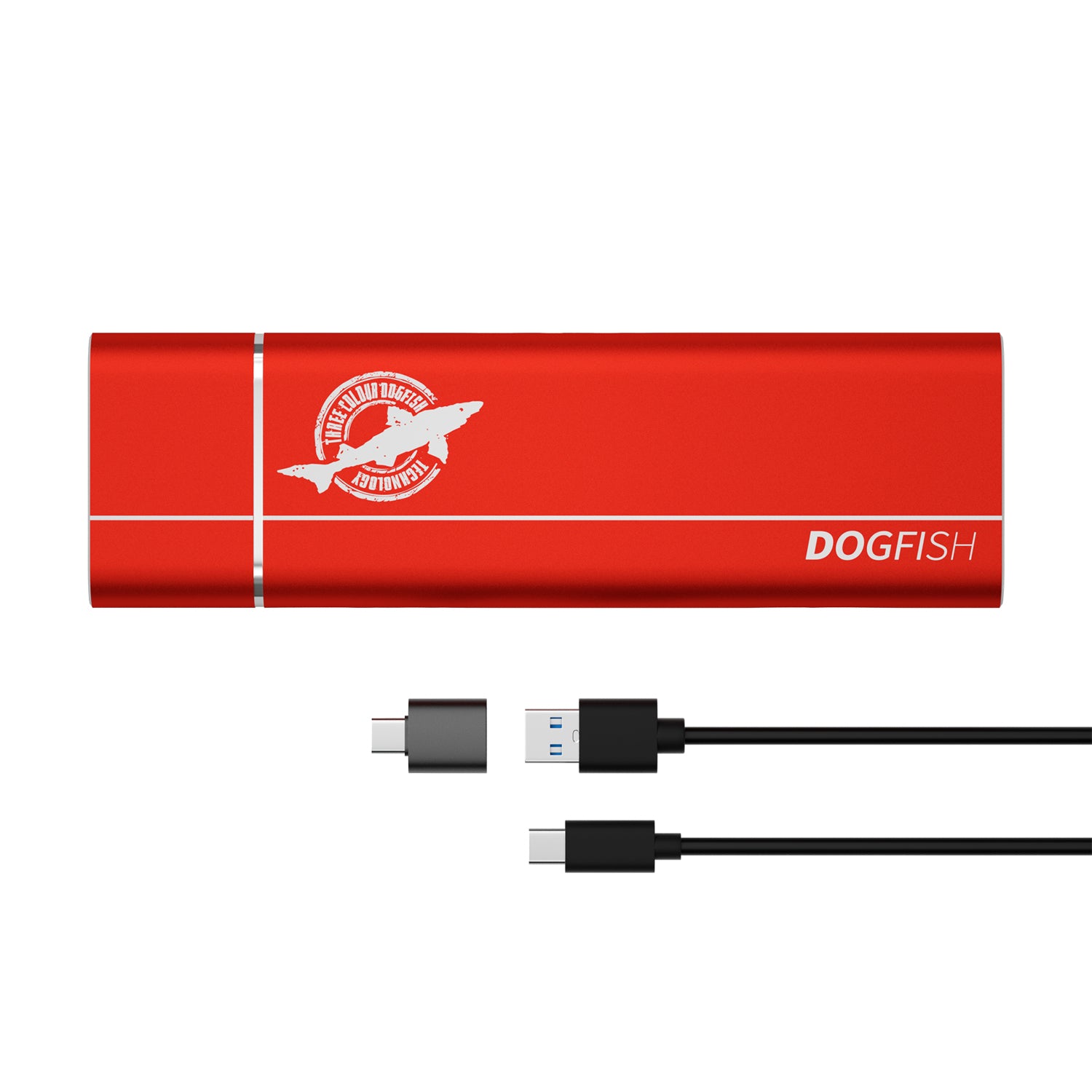 THREE COLOUR DOGFISH Portable External SSD NVMe PCIe USB 3.1 Type