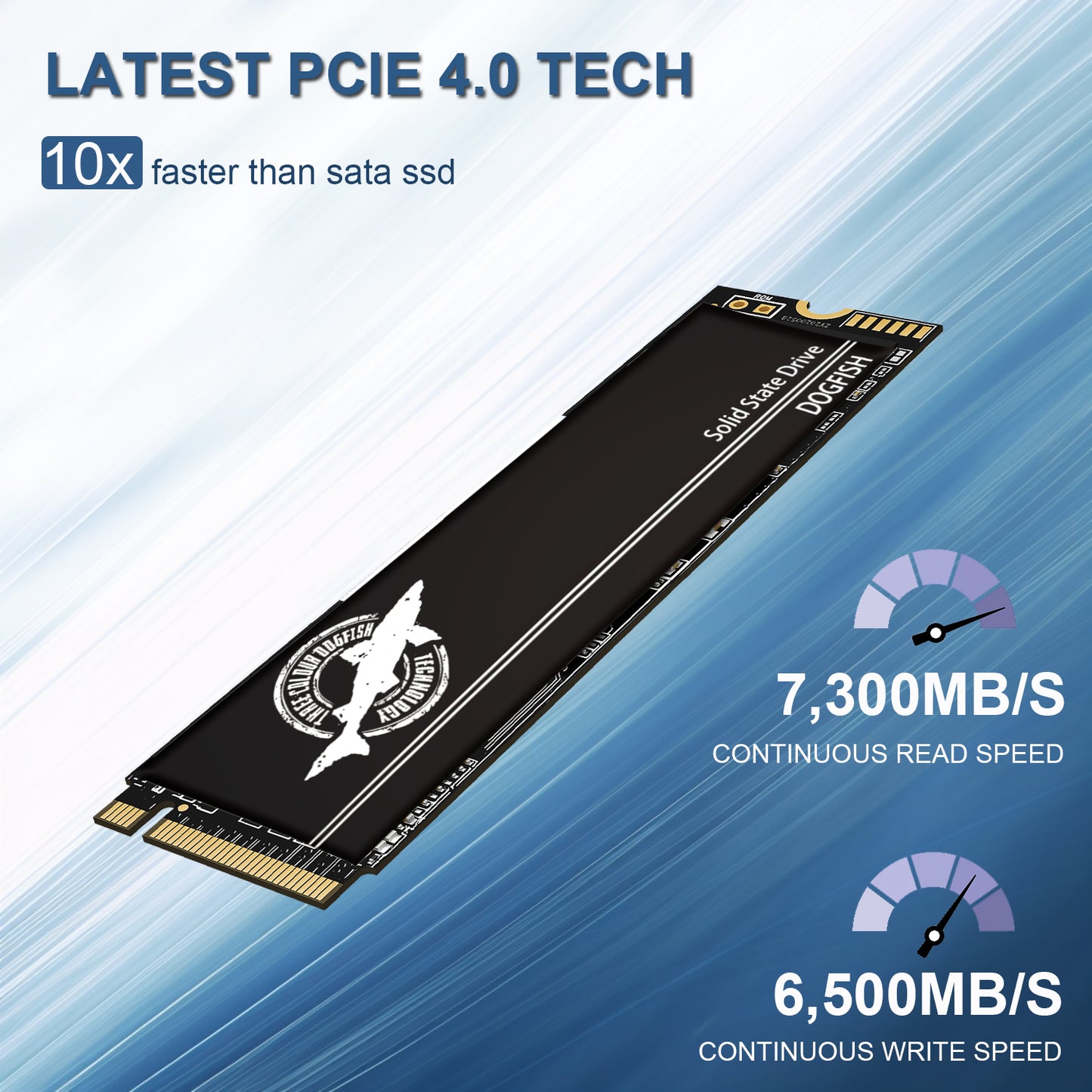 DOGFISH  M.2 2280 PCIe Gen4 x4 NVMe Compatible with Laptop,Desktop and Ps5