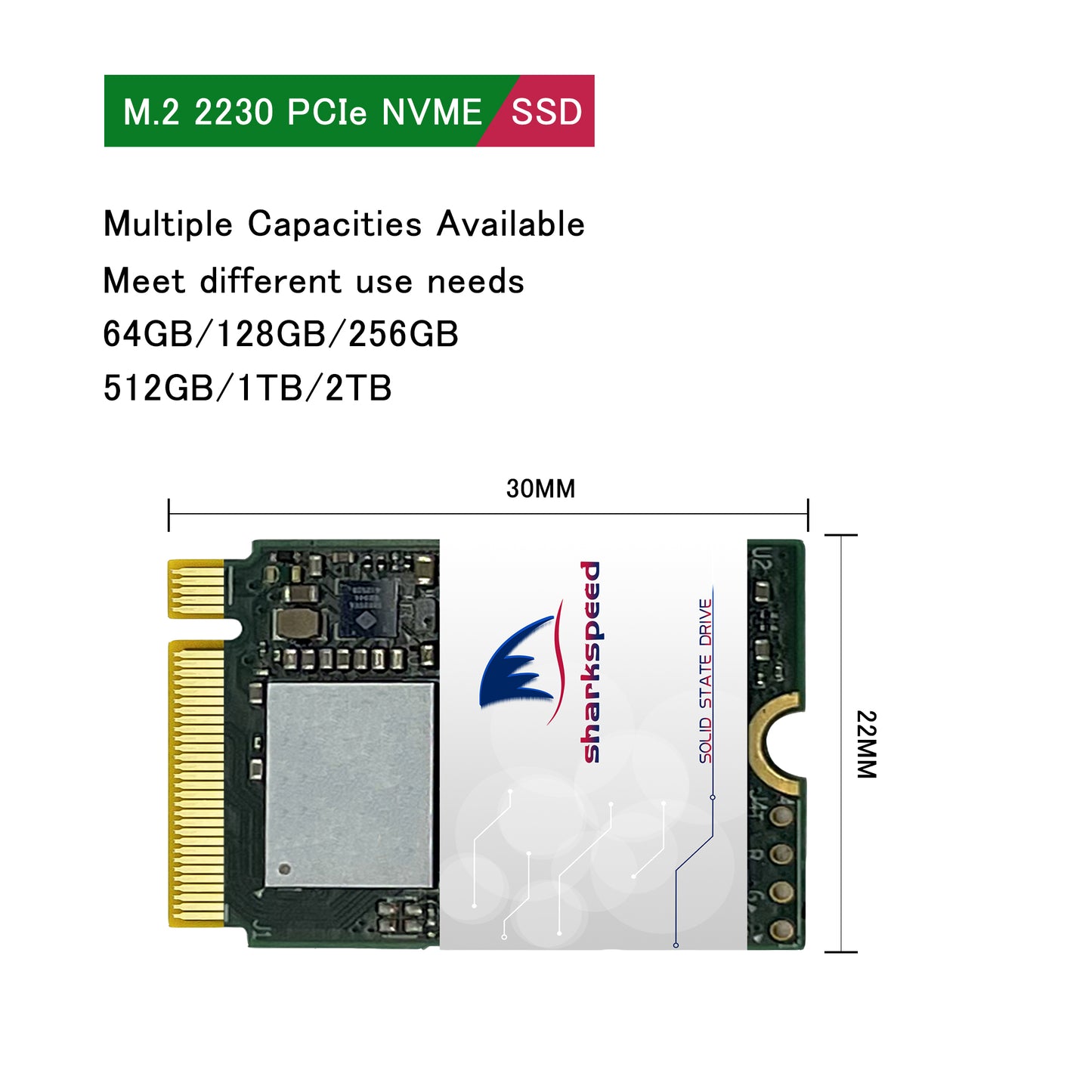 Landmand Globus Billy SSD 1TB M.2 2230 NVMe PCIe Gen 3.0X4 SSHARKSPEED Internal Solid State –  Dogfish Technology
